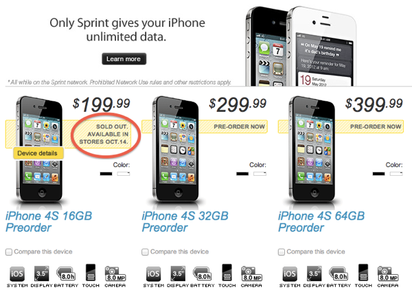 Sprint iphones preorder2